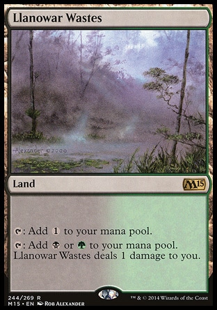 【JPN】《羅堰荒野/Llanowar Wastes》[核心系列2015]