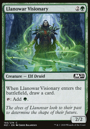 【JPN】《羅堰幻視師/Llanowar Visionary》[核心系列2021]