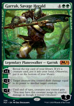 【JPN】《蠻力具現賈路/Garruk, Savage Herald》[核心系列2021]