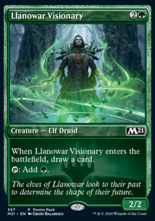 【JPN】《羅堰幻視師/Llanowar Visionary》[核心系列2021]
