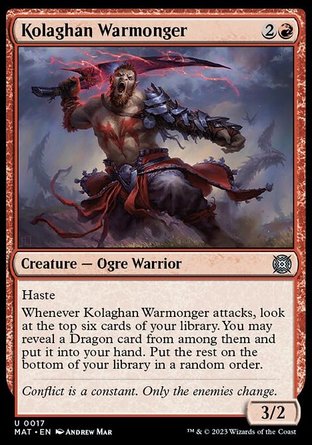 【ENG】《寇安甘族好戰者/Kolaghan Warmonger》[邪軍壓境：終戰迴響]