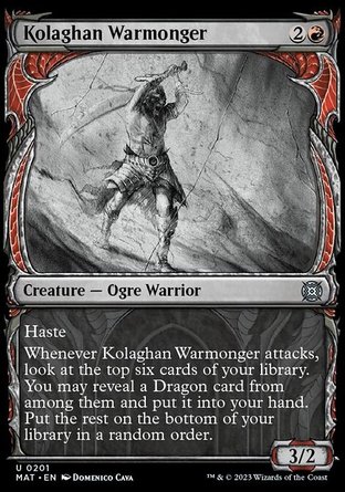 【ENG】 ☆Foil☆ 《寇安甘族好戰者/Kolaghan Warmonger》[邪軍壓境：終戰迴響]