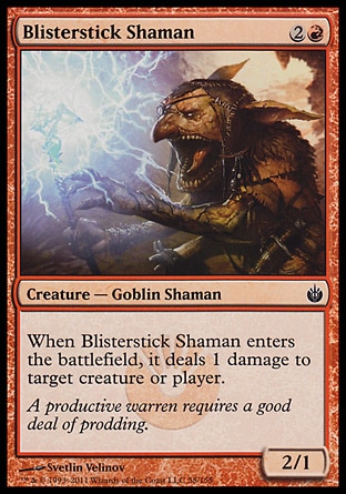 【JPN】《閃刺祭師/Blisterstick Shaman》[圍攻秘羅地]