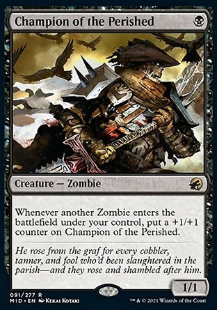 【JPN】 ☆Foil☆ 《墓軀鬥士/Champion of the Perished》[依尼翠：黯夜獵蹤]〔SP〕