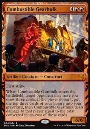 【ENG】 ☆Foil☆ 《易燃巨械/Combustible Gearhulk》[卡拉德許發明]