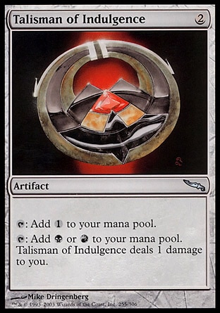 【CHT】 ☆Foil☆ 《不羈飾符/Talisman of Indulgence》[秘羅地]〔NM〕