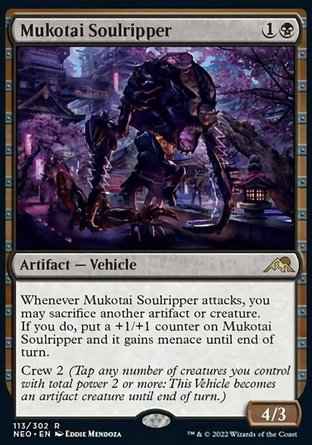 【JPN】 ☆Foil☆ 《無孤幫剝魂械/Mukotai Soulripper》[神河霓朝紀]