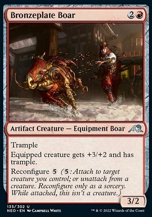 【JPN】《銅鎧野豬/Bronzeplate Boar》[神河霓朝紀]