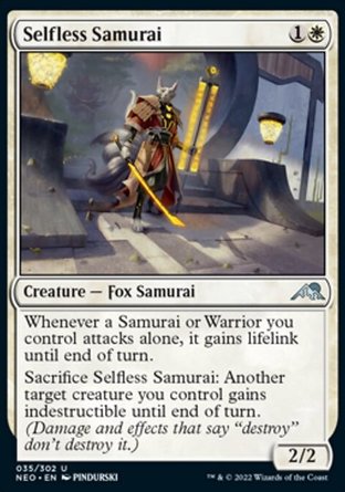 【JPN】《無私武士/Selfless Samurai》[神河霓朝紀]