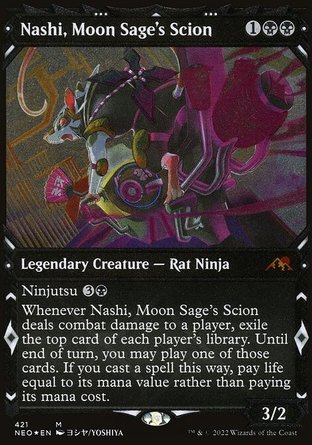 【ENG】 ☆蝕刻閃☆ 《月智者後裔哪失/Nashi, Moon Sage's Scion》[神河霓朝紀]