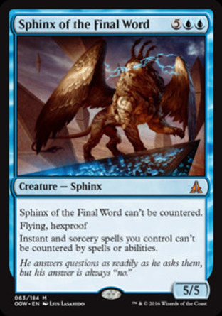 【JPN】《終局史芬斯/Sphinx of the Final Word》[守護者誓約]