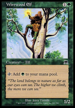 【JPN】《修索林妖精/Wirewood Elf》[石破天驚]