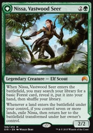 【JPN】《廣林預言師妮莎/Nissa, Vastwood Seer》[魔法風雲會：起源 ]