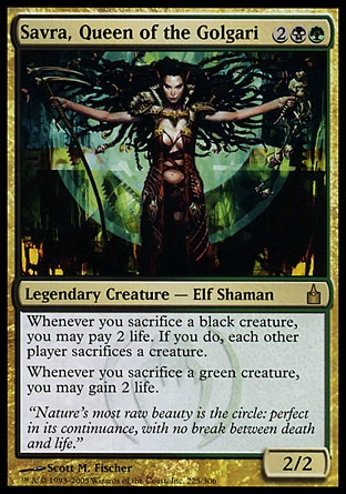 【JPN】《葛加理女王撒芙兒/Savra, Queen of the Golgari》[拉尼卡公會城]〔SP〕