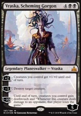 【JPN】《狡詐蛇髮妖瓦絲卡/Vraska, Scheming Gorgon》[決勝依夏蘭]