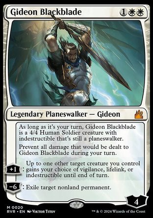 【ENG】 ☆Foil☆ 《烏鋒基定/Gideon Blackblade》[拉尼卡：重製版]