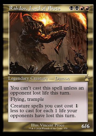【ENG】 ☆Foil☆ 《暴動之王拉鐸司/Rakdos, Lord of Riots》[拉尼卡：重製版]