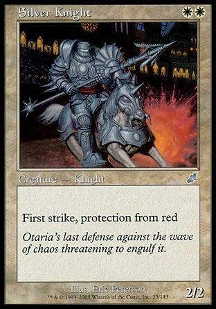 【JPN】 ☆Foil☆ 《銀騎士/Silver Knight》[劫運降臨]