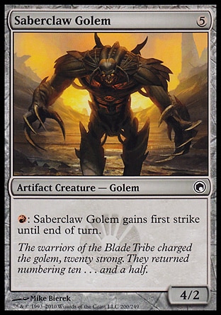 【JPN】《刀爪魔像/Saberclaw Golem》[秘羅地創痕]