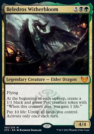 【JPN】《貝雷卓靡華/Beledros Witherbloom》[斯翠海文：魔法學校]