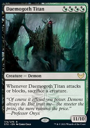 【JPN】《無丈魔泰坦/Daemogoth Titan》[斯翠海文：魔法學校]
