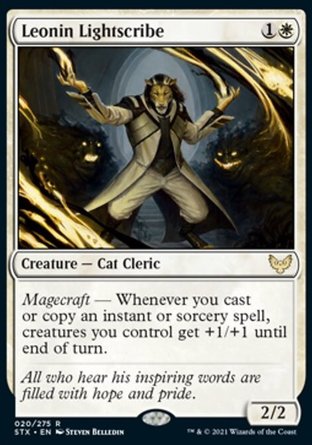 【JPN】《輝刻獅族/Leonin Lightscribe》[斯翠海文：魔法學校]
