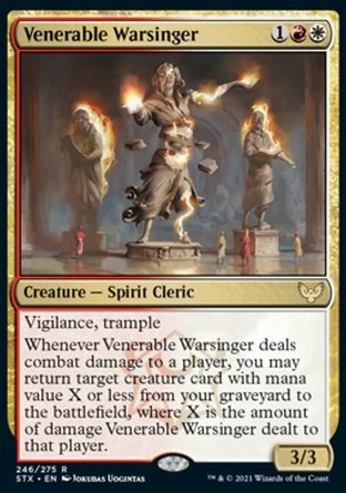【JPN】《可敬頌戰僧/Venerable Warsinger》[斯翠海文：魔法學校]