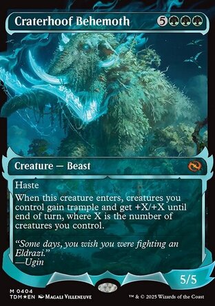 【JPN】 ☆Foil☆ 《隕蹄貝西摩斯/Craterhoof Behemoth》[韃契：龍襲風暴]