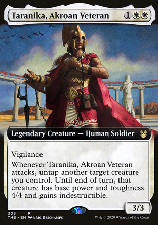 【ENG】《阿喀洛斯老兵塔若妮卡/Taranika, Akroan Veteran》[塞洛斯冥途求生]