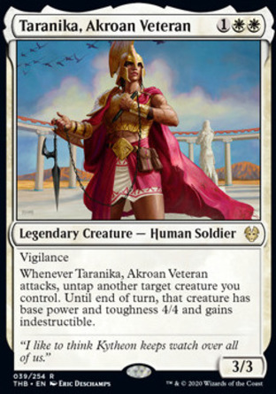 【JPN】《阿喀洛斯老兵塔若妮卡/Taranika, Akroan Veteran》[塞洛斯冥途求生]