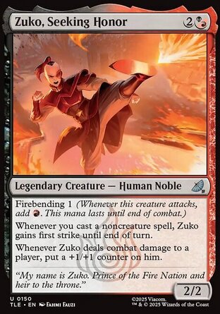 【ENG】 ☆Foil☆ 《尋求榮光的朱克/Zuko, Seeking Honor》[降世神通：最後的氣宗永恆系列]