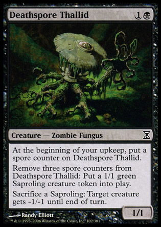 【JPN】《死孢散綠菌/Deathspore Thallid》[時間漩渦]