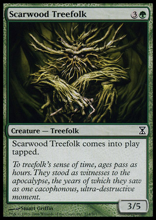 【JPN】《傷痕林樹妖/Scarwood Treefolk》[時間漩渦]