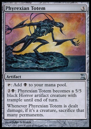 【JPN】《非瑞克西亞圖騰像/Phyrexian Totem》[時間漩渦]