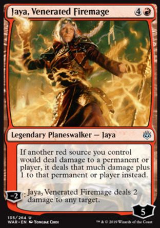 【JPN】《焰法明範雅亞/Jaya, Venerated Firemage》[火花之戰]