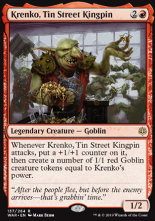【JPN】 ☆Foil☆ 《錫街頭目克崙可/Krenko, Tin Street Kingpin》[火花之戰]