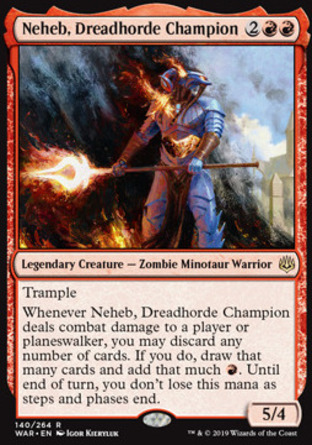 【JPN】 ☆Foil☆ 《震懼軍鬥士內赫布/Neheb, Dreadhorde Champion》[火花之戰]