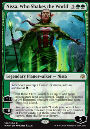 【JPN】 ☆Foil☆ 《撼世妮莎/Nissa, Who Shakes the World》[火花之戰]