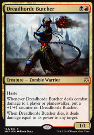 【JPN】 ☆Foil☆ 《震懼軍屠夫/Dreadhorde Butcher》[火花之戰]