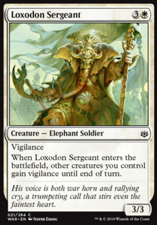 【JPN】《象族軍士長/Loxodon Sergeant》[火花之戰]