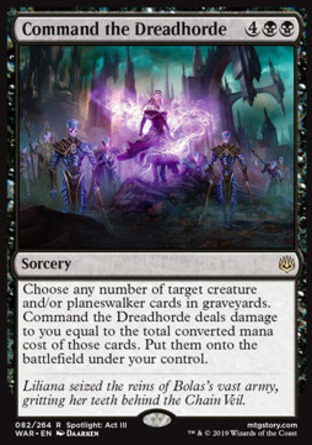 【JPN】 ☆Foil☆ 《統領震懼軍/Command the Dreadhorde》[火花之戰]