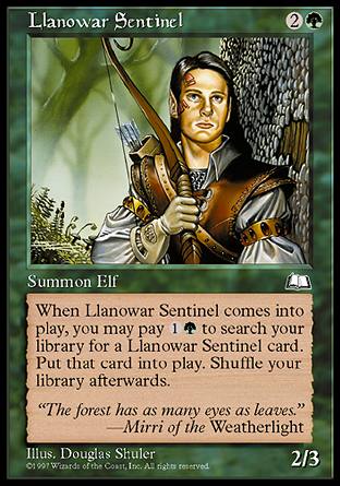 【ENG】《羅堰哨兵/Llanowar Sentinel》[晴空號傳說]