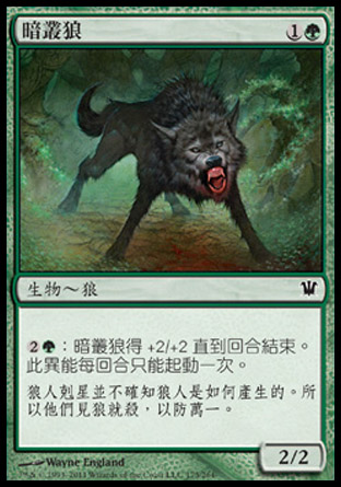 【CHT】《暗叢狼/Darkthicket Wolf》[依尼翠]
