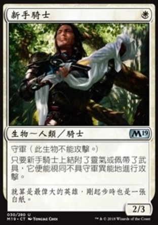 【CHT】《新手騎士/Novice Knight》[核心系列2019]
